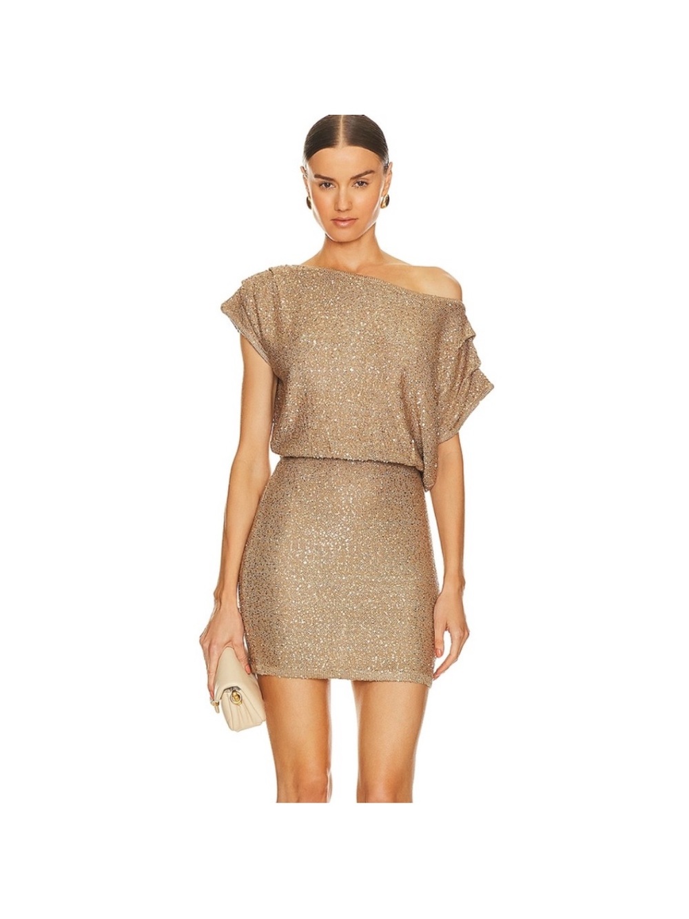 Sovere Gleam mini dress in Gold
